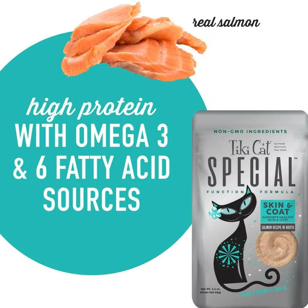 Tiki Cat Special Mousse Skin & Coat Salmon (2.4 oz x 12 pouches)