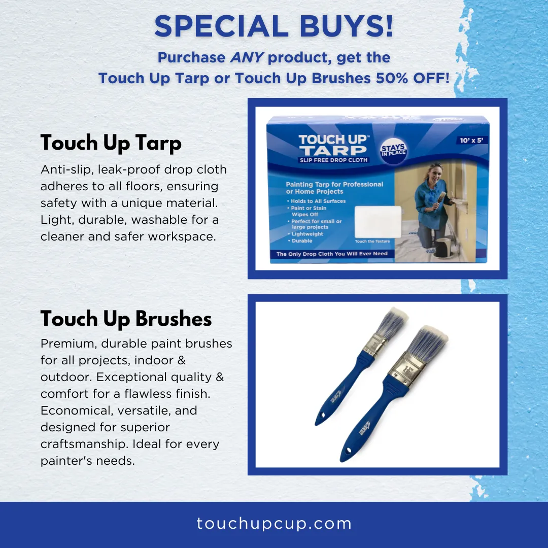 Touch Up™ Brushes | Two Pack - Comfort Grip Paintbrush Set