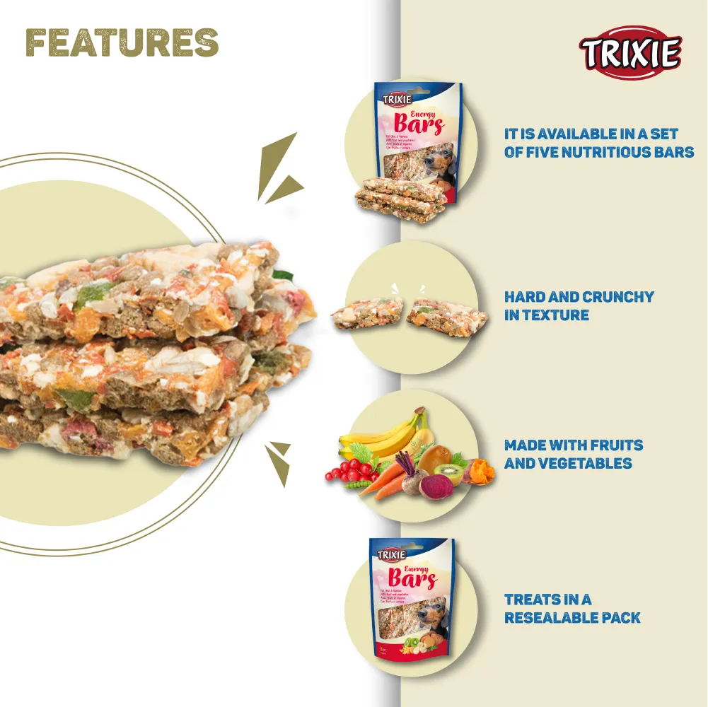 Trixie Fruits and Vegetables Energy Bars Dog Treats