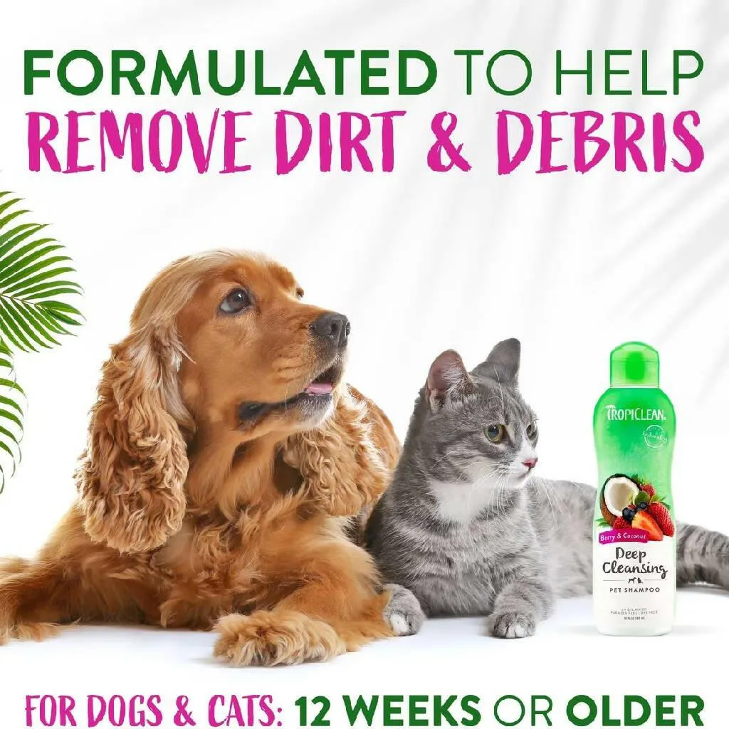 Tropiclean Coconut & Berry Deep Cleansing Shampoo For Pets