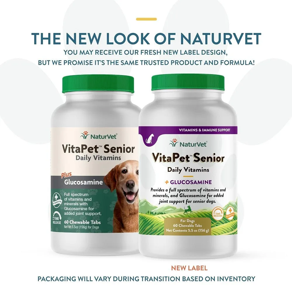VitaPet Senior Daily Vitamins Plus Glucosamine Dog Chewable Tablets