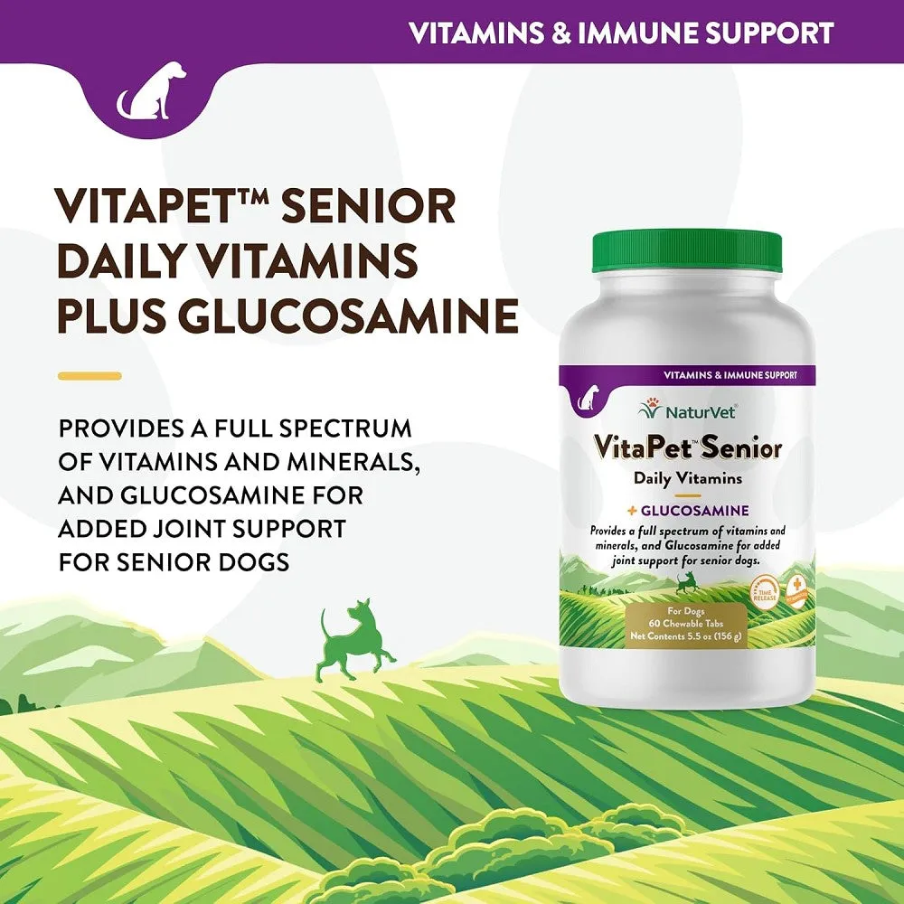 VitaPet Senior Daily Vitamins Plus Glucosamine Dog Chewable Tablets