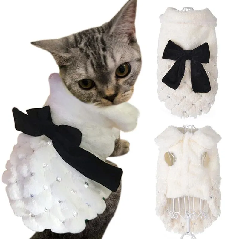 White Plush Cat's Clothes