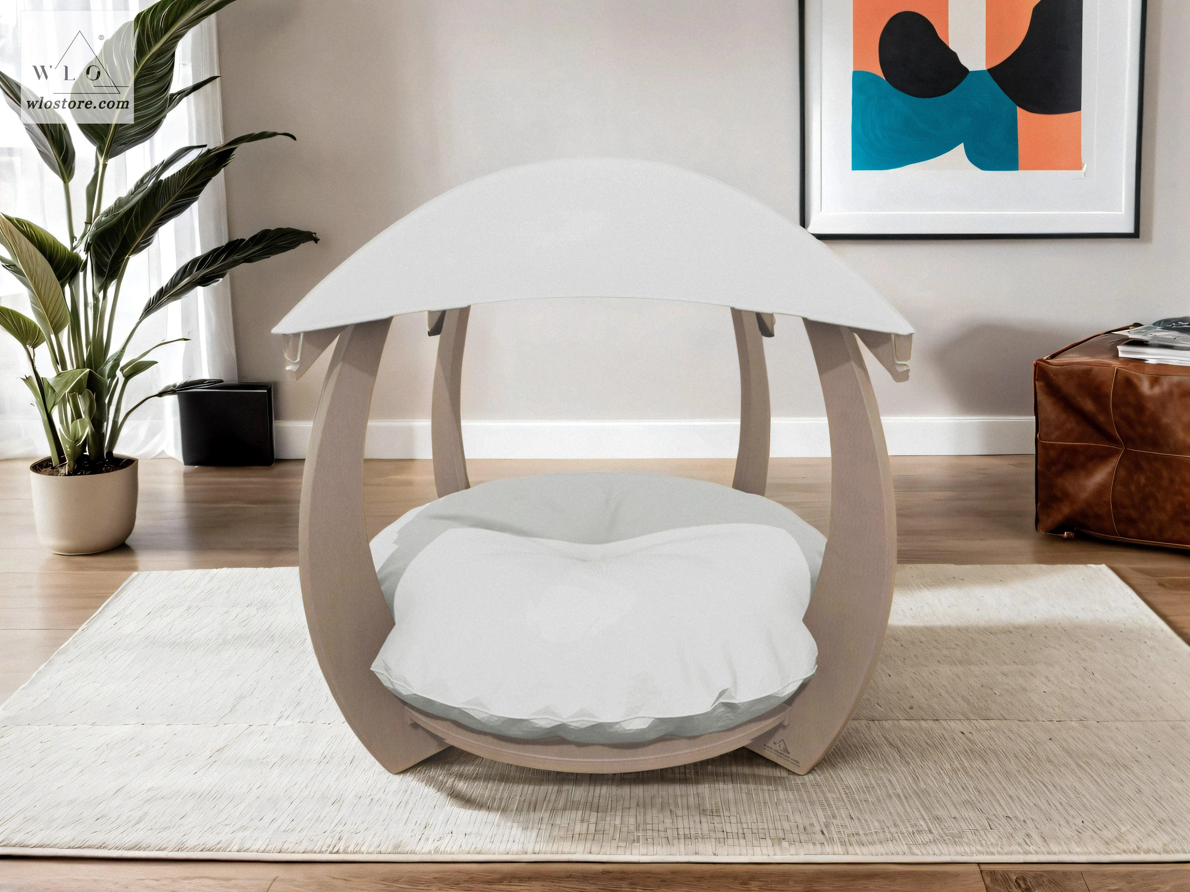 WLO® Natural Circular Modern Cat Bed