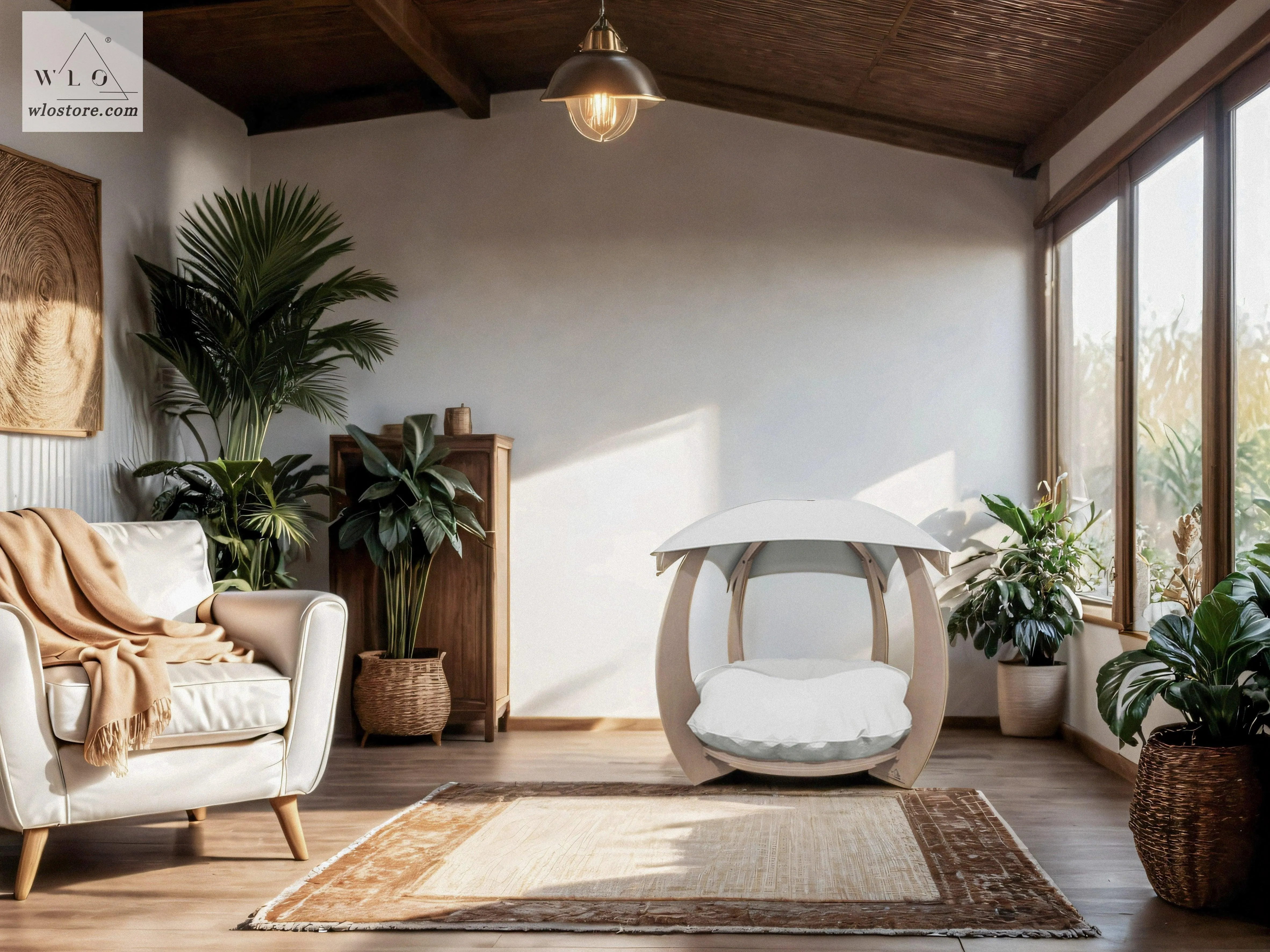 WLO® Natural Circular Modern Cat Bed